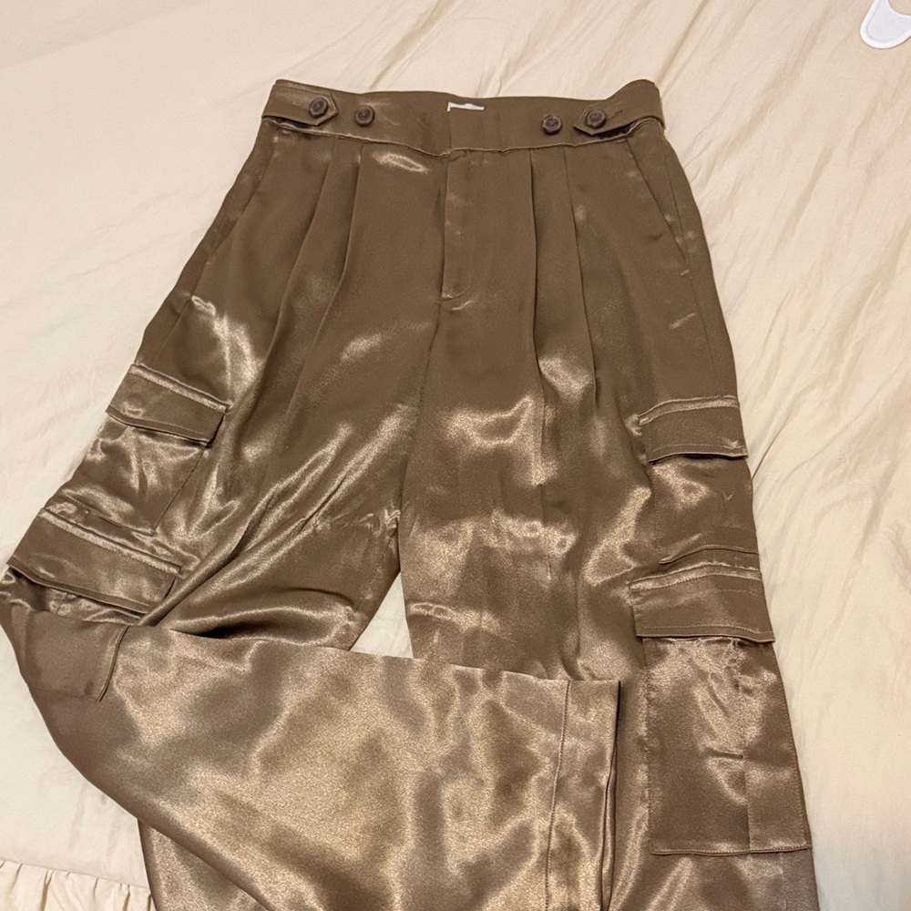 A New Day Metallic Tan Pants